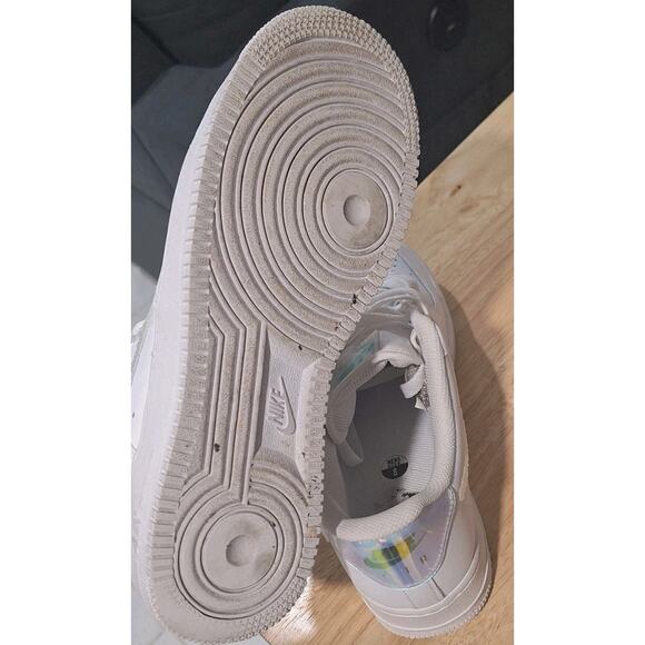 Nike Air Force 1 CV1699-100 Men's Shoe Size 8 White Iridescent Pixel Sneaker - Picture 6 of 7